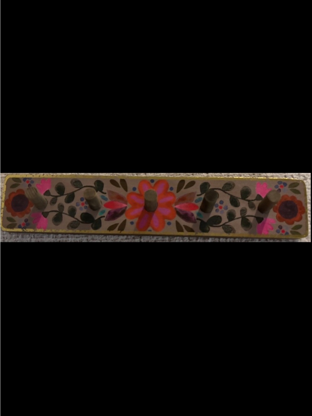 NATURAL LIFE Floral Wall Hook Rack-Pink Flower - Picture 6 of 10